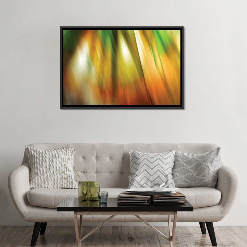 «Tie Dye II», impression sur toile, H 18 po x l 26 po x P 1,5 po, Toile avec cadre noir, Pas de tapis