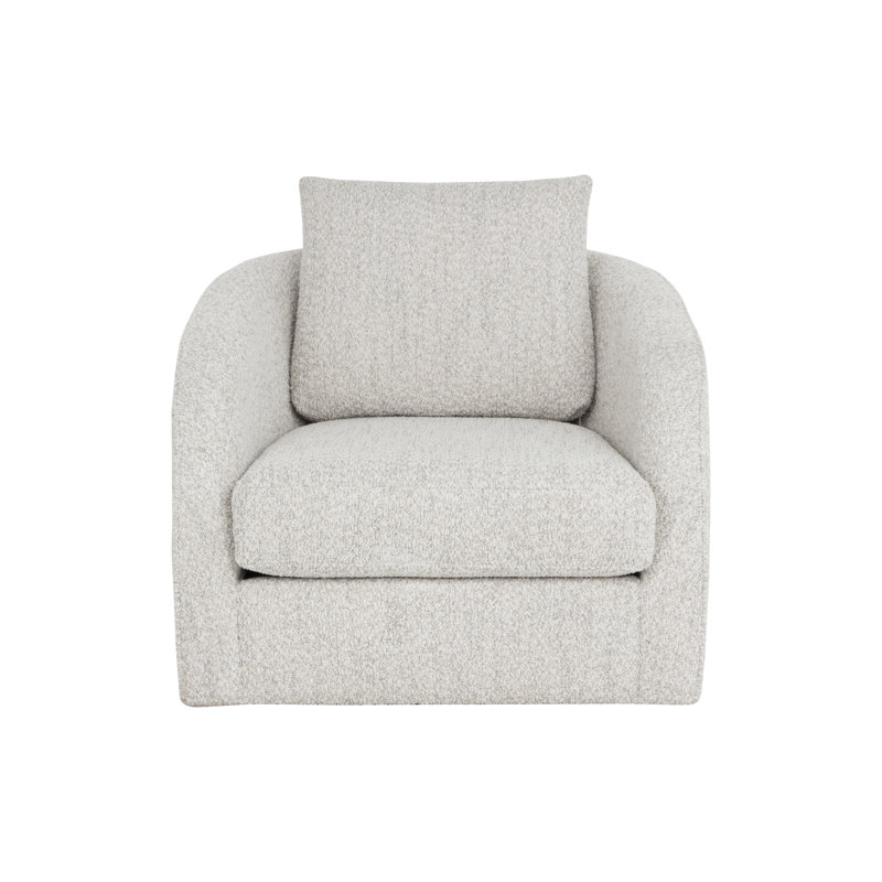 Fauteuil pivotant Wimberly - RIKA CHOCOLAT, Brown Polyester