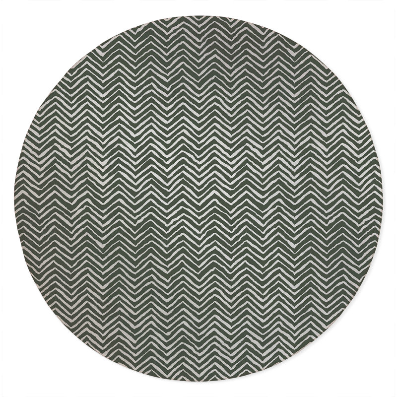 Tapis d'extérieur à chevrons antidérapant, Rond 5 pi