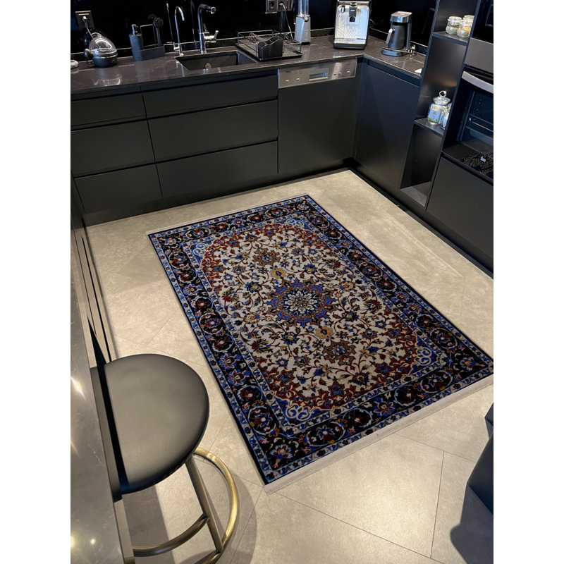 Tapis marocain en polypropylène à imprimé numérique Vittorina, Rectangle 2 pi 8 po x 5 pi