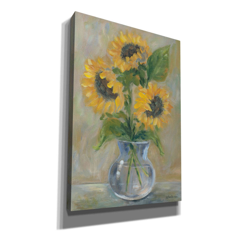 «Sunny Bouquet» par Pam Britton, art mural sur toile, H 26 po x l 18 po x P 0,75 po