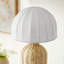Lampe de table en rotin avec abat-jour dôme blanc naturel
