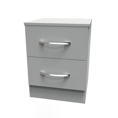 Fully Assembled Lavdi 2 DrawerÂ Bedside Table