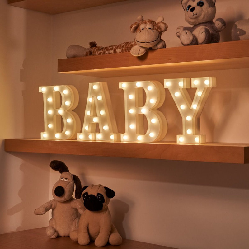 Klehm LED Alphabet Light Up Letters and Numbers, &