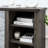 Mantel Stone TV Media Stand With With Faux Stacked Stone Surround, Modern Entertainment Console With Open Storage Space,Grey, 58.31"W*15.39"D*26.06"H-1639327956