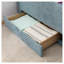 Lit simple pour enfant avec garde-corps et marchepied en mousse bleu marine