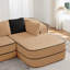Canapé en peluche sans assemblage avec méridienne en L sans assemblage, moelleux et confortable pour la détente dans le salon