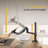 Mount-It! Laptop Mount with Pole and Gas Spring Arm