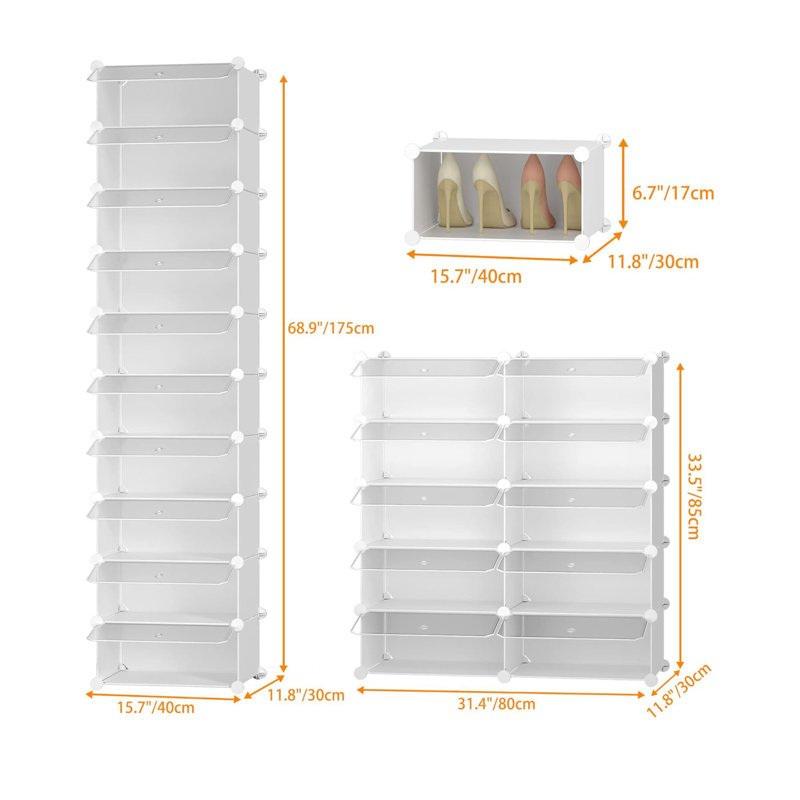 10 Pair Shoe Rack