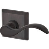 Curve Passage Door Lever with Traditional Square Rose