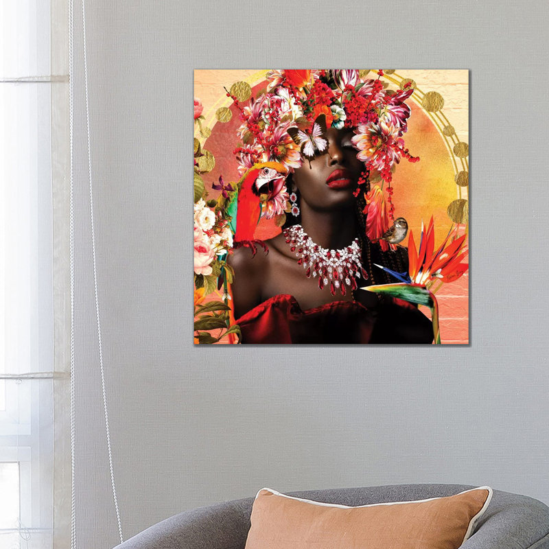 Rubies Blooming In The Garden by Yvonne Coleman Burney - Print on Canvas, Wrapped Canvas