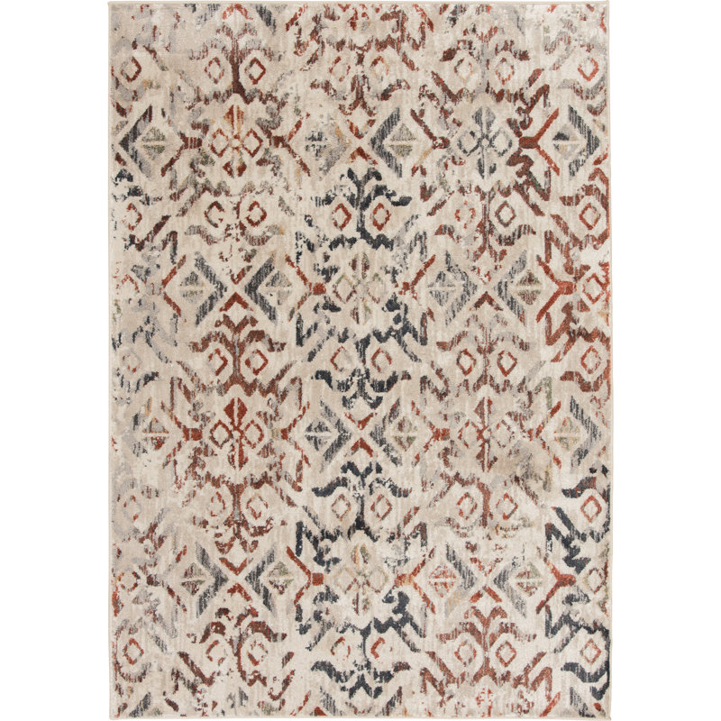 Tapis beige Mendez, Rectangle 2 pi 3 po x 3 pi