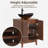 24" Rustic Bathroom Vanity with Sink, Freestanding Cabinet featuring 2 Doors, and Boat Tempered Glass Vessel Sink, Adjustable Shelf with Faucet & Pop Up Drain Included