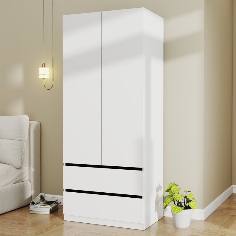 Armoire-penderie avec 2 tiroirs Zera