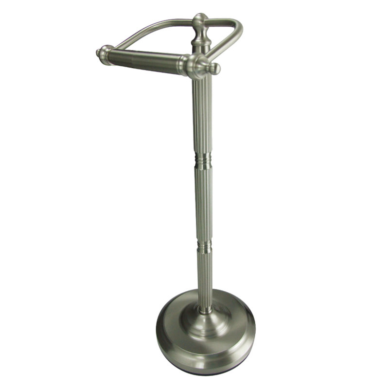 Porte-papier hygiénique sur pied Kingston Brass Georgian, Nickel brossé