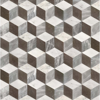 Carrelage hexagonal en pierre texturée 3D Hexagon pour mur, 1 boîte, 12 pièces
