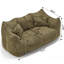 Olive chenille, offrant une chaise élégante et confortable, avec poignée pratique pour un déplacement facile