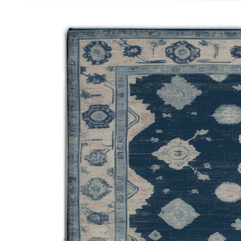 Overdyed Gray Indoor and Outdoor Area Rug, Rectangle 4' x 6'