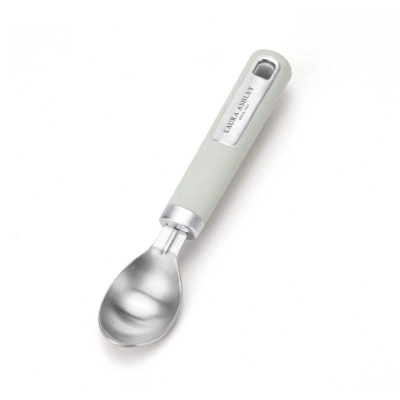 Laura Ashley Stainless Steel Ice Cream Scoop - Dark Dove, Sage Leaf