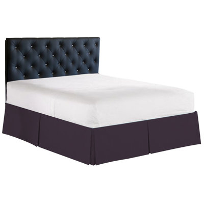 1500 Thread Count Microfiber Tailored Bed Skirt, Wrap Around Dust Ruffle with Split Corners & 14" Drop