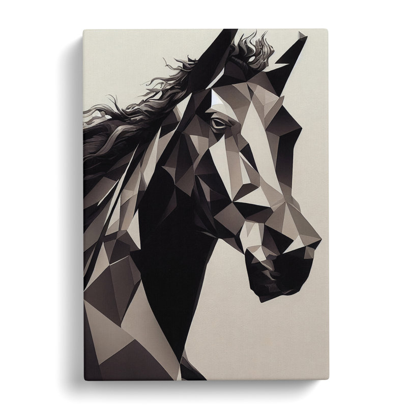 Abstract Horse No.6 - Wrapped Canvas, 76cm H x 50cm W x 3cm D