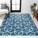 Tapis bleu marine / blanc Mashawna Blocks