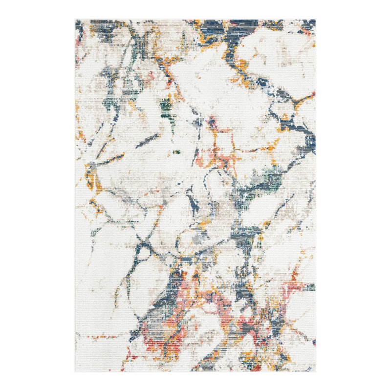 Caparro Abstract Indoor Rug, Rectangle 5'3" x 8'