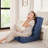 Poly Chenille Square Floor Pillow Cushion-24x24"-1199155367