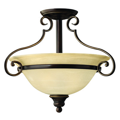 Vanburen Glass Semi Flush Mount