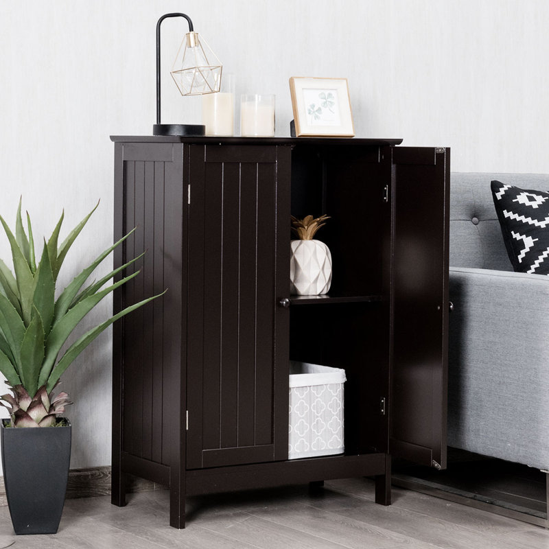 Rumaysah Freestanding Bathroom Cabinet, Brown