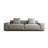 Gray Genuine Leather Modular Sofa cushion couch-471534613