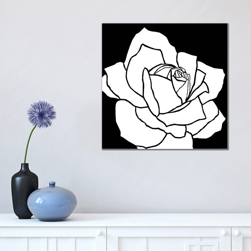 White Rose by Art Mirano - Wrapped Canvas Painting, 45.72 cm H x 45.72 cm W