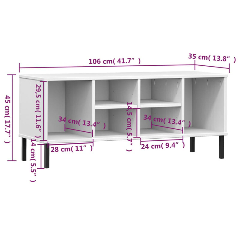 6 Pair Stackable Solid Wood Shoe Rack, White