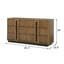 Commode 6 tiroirs brun cendré