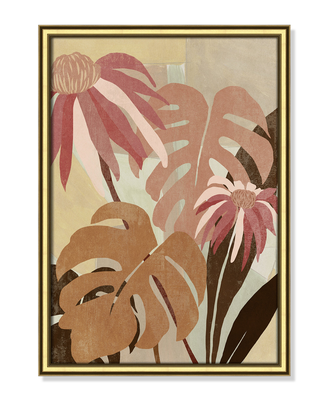 Hot Tropics II by Asia Jensen, Gold, 18.25" W x 24.25" H