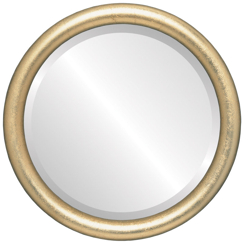 Miroir d'appoint Rowles, 15,375 po x 15,375 po, Feuille d'or