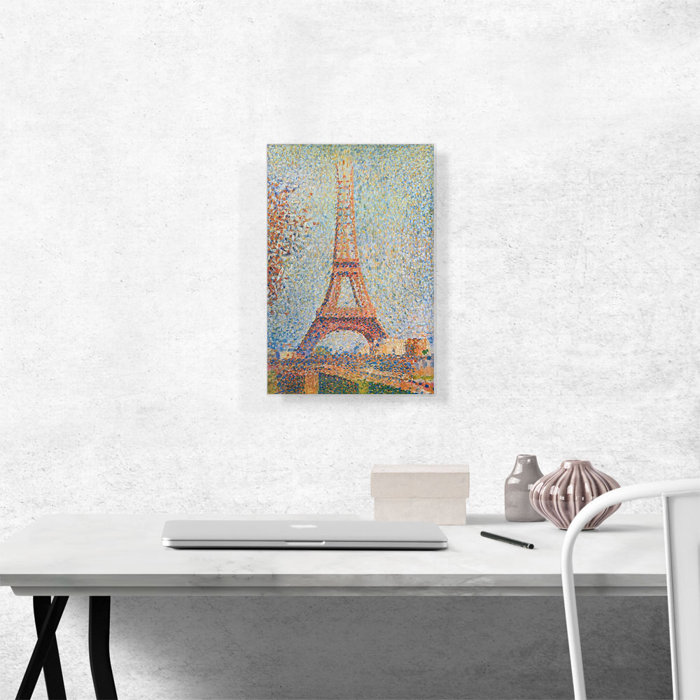 ARTCANVAS The Eiffel Tower 1889 On Canvas by Georges Seurat Painting ...