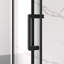 Porte de douche coulissante semi-sans cadre l 56 à 60 po x H 74 po, verre trempé clair Sgcc de 1/4 po (6 mm), fini noir mat, largeur réglable - aucune découpe requise