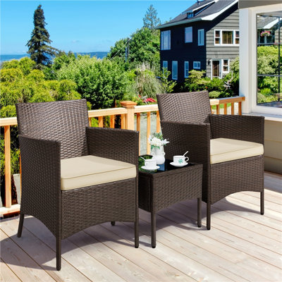 Argonne 2 Seater Rattan Conversation Set