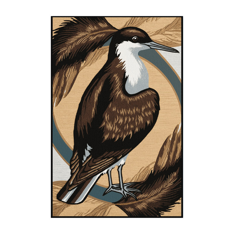  Tapis lavable Sooty Shearwater Birds, Rectangulaire 3 pi x 5 pi