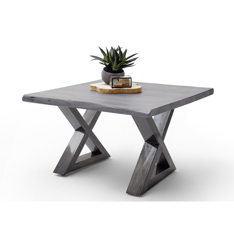 Edmunds Cross Legs Coffee Table, Grey/Brown/Blue, Antik