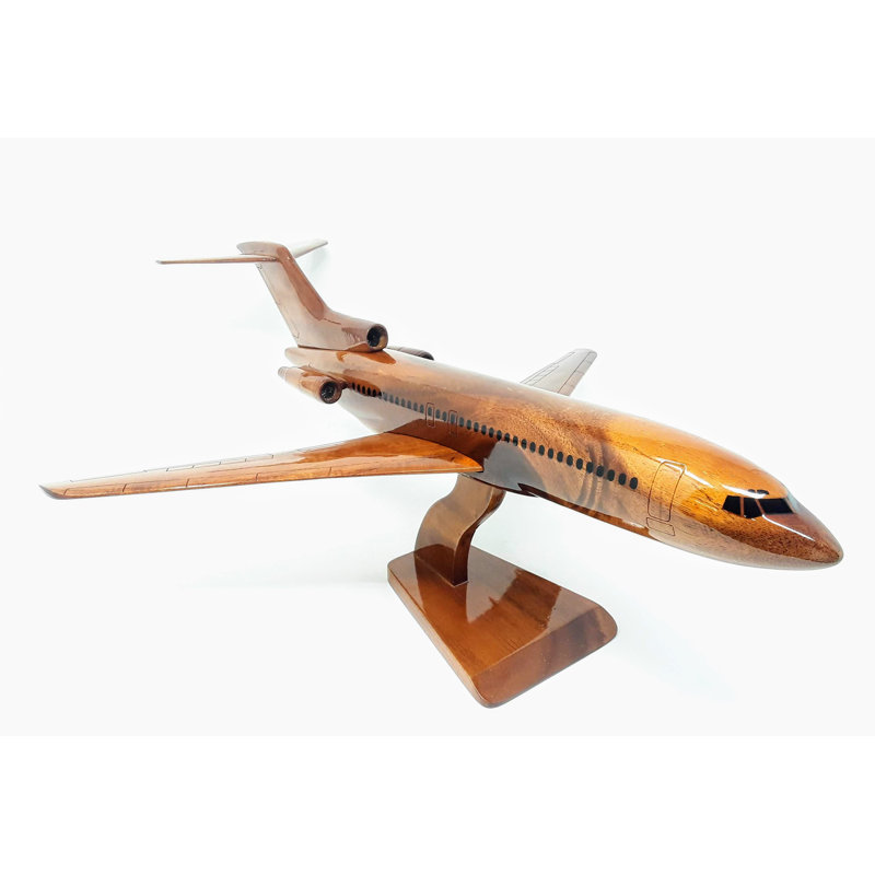 Maquette d'avion en bois Elmir Boeing 727