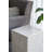 14x14x18" Square Accent Stool with White Capiz Shell Finish and Gold Pedestal Base