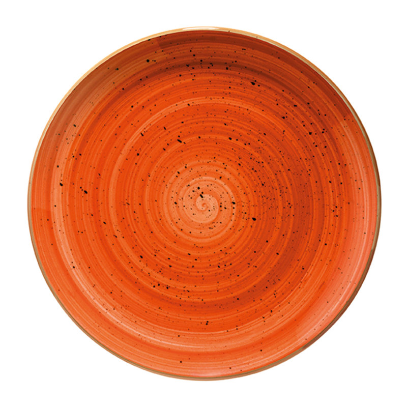 Assiette plate 10 ", Orangé