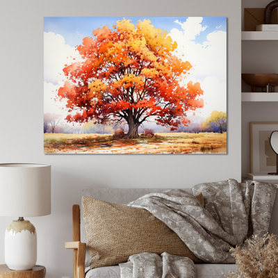 «Red Oak Tree Golden Canopy II», reproduction sur toile
