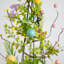 24 po Cône de Pâques artificiel avec fleurs sauvages et petits œufs