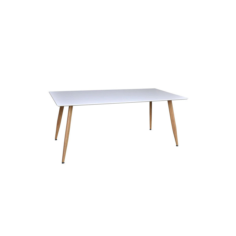 Polar Metal Base Dining Table, H75 x L180 x W90 cm, Natural