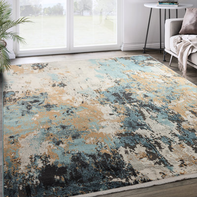 Abilene Abstract Copper/Rust Area Rug