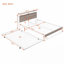 Structure de lit plateforme en métal avec lit gigogne, ports USB-1027148473-1027148478