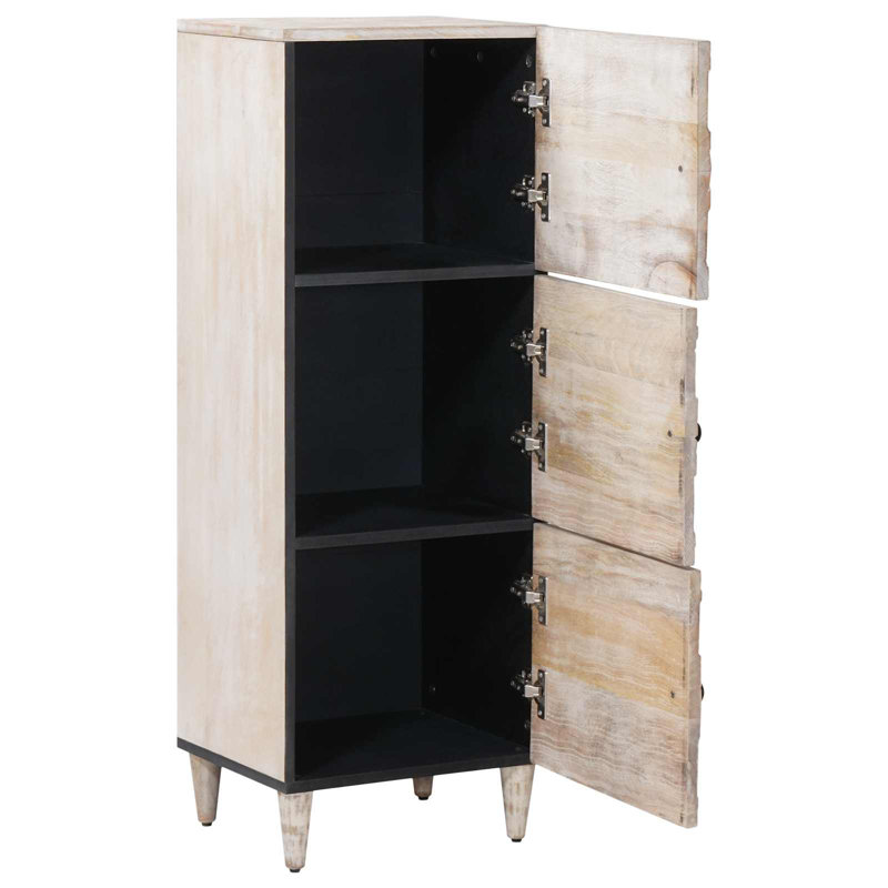 Solid Wood Rectangle Accent Cabinet